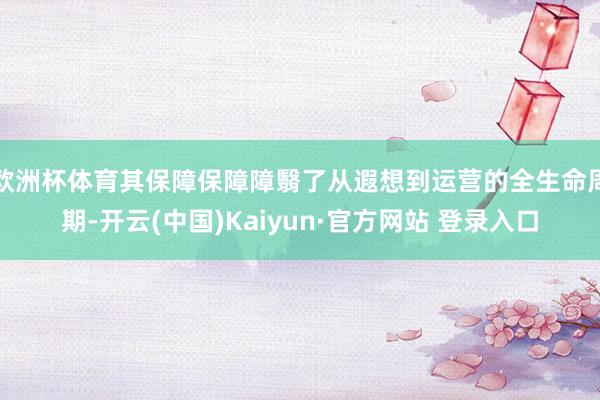 欧洲杯体育其保障保障障翳了从遐想到运营的全生命周期-开云(中国)Kaiyun·官方网站 登录入口
