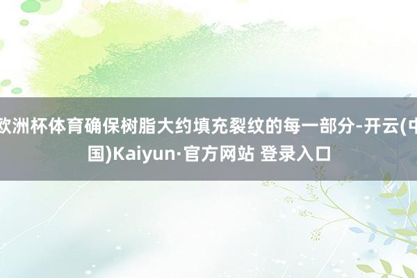 欧洲杯体育确保树脂大约填充裂纹的每一部分-开云(中国)Kaiyun·官方网站 登录入口