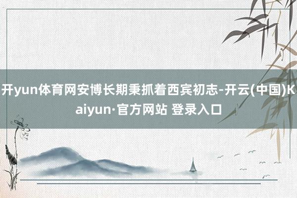 开yun体育网安博长期秉抓着西宾初志-开云(中国)Kaiyun·官方网站 登录入口