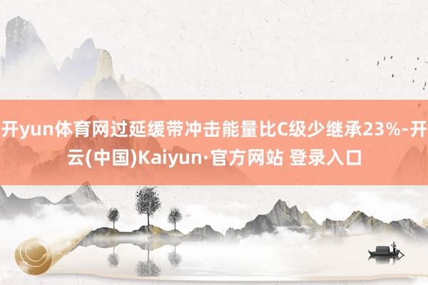 开yun体育网过延缓带冲击能量比C级少继承23%-开云(中国)Kaiyun·官方网站 登录入口