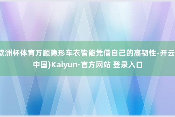 欧洲杯体育万顺隐形车衣皆能凭借自己的高韧性-开云(中国)Kaiyun·官方网站 登录入口