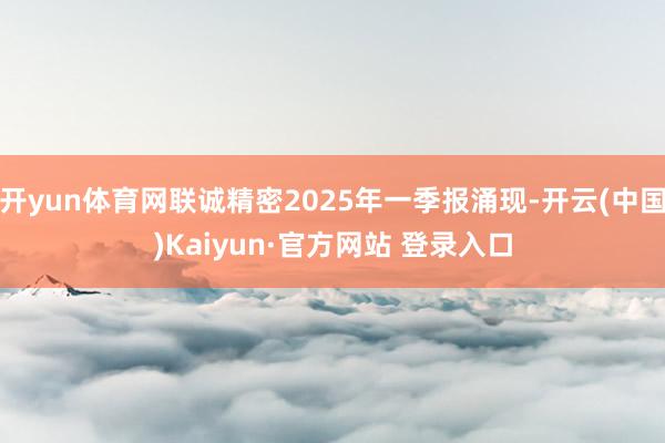开yun体育网联诚精密2025年一季报涌现-开云(中国)Kaiyun·官方网站 登录入口