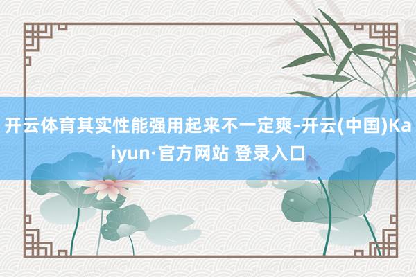 开云体育其实性能强用起来不一定爽-开云(中国)Kaiyun·官方网站 登录入口
