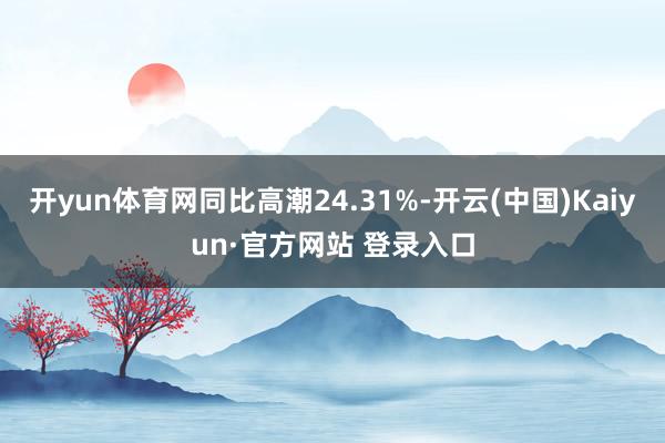 开yun体育网同比高潮24.31%-开云(中国)Kaiyun·官方网站 登录入口
