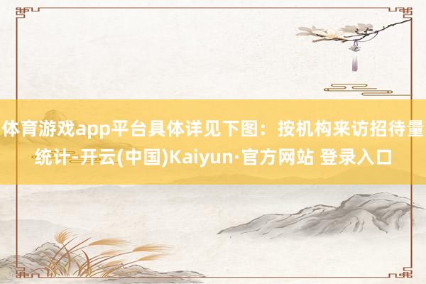体育游戏app平台具体详见下图：　　按机构来访招待量统计-开云(中国)Kaiyun·官方网站 登录入口