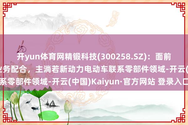 开yun体育网精锻科技(300258.SZ)：面前公司与北好意思客户有业务配合，主淌若新动力电动车联系零部件领域-开云(中国)Kaiyun·官方网站 登录入口