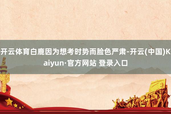 开云体育白鹿因为想考时势而脸色严肃-开云(中国)Kaiyun·官方网站 登录入口