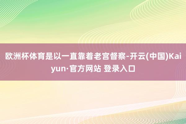 欧洲杯体育是以一直靠着老宫督察-开云(中国)Kaiyun·官方网站 登录入口