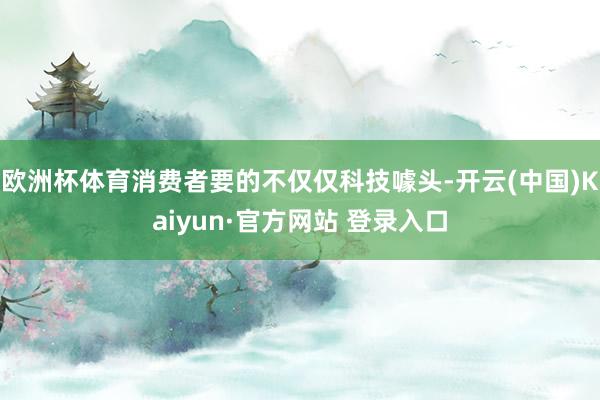 欧洲杯体育消费者要的不仅仅科技噱头-开云(中国)Kaiyun·官方网站 登录入口