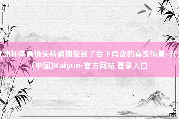 欧洲杯体育镜头精确捕捉到了台下肖战的真实情景-开云(中国)Kaiyun·官方网站 登录入口