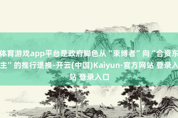 体育游戏app平台是政府脚色从“束缚者”向“合资东谈主”的推行退换-开云(中国)Kaiyun·官方网站 登录入口