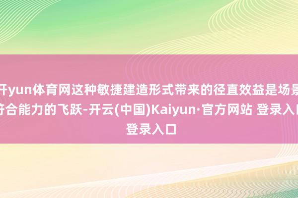 开yun体育网这种敏捷建造形式带来的径直效益是场景符合能力的飞跃-开云(中国)Kaiyun·官方网站 登录入口